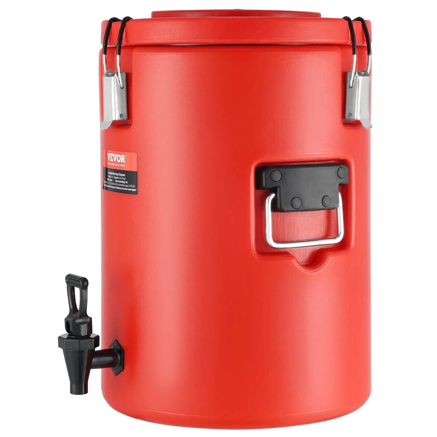 VEVOR Stainless Steel Insulated Beverage Dispenser, 17.2 Liter, Thermal Hot and Cold Drink Server Dispenser with Spigot Handle, Food-grade for Hot Tea Coffee Water Restaurant Drink Shop - Mekamart Australia