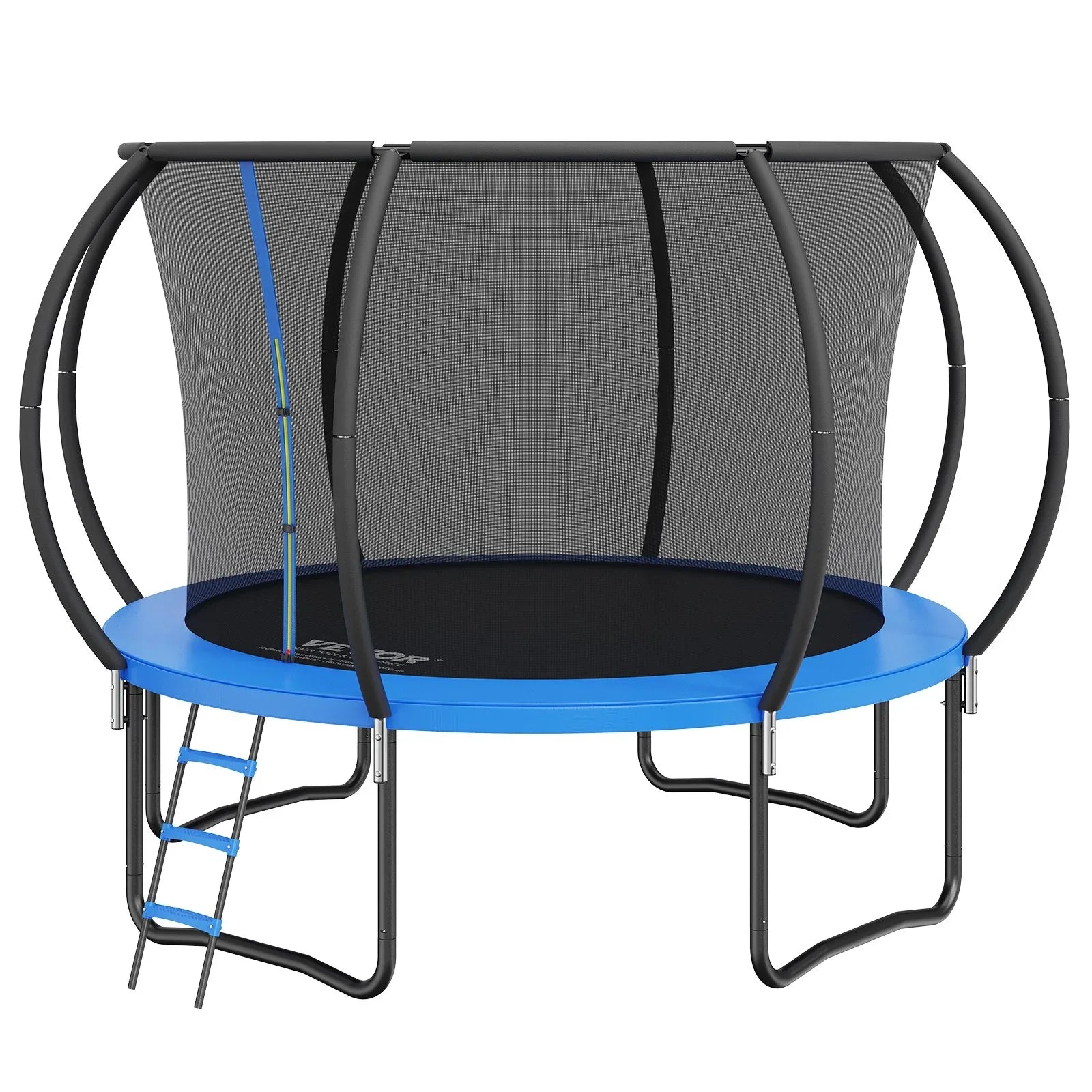 VEVOR 10FT Trampoline, 330 lbs Trampoline with Enclosure Net, Ladder, and Curved Pole, Heavy Duty Trampoline with Jumping Mat and Spring Cover Padding, Outdoor Recreational Trampolines for Kids Adults - Mekamart Australia