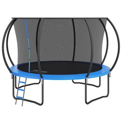VEVOR 3.66m Trampoline, 181 kg Trampoline with Enclosure Net, Ladder, and Curved Pole, Heavy Duty Trampoline with Jumping Mat and Spring Cover Padding, Outdoor Recreational Trampolines for Kids Adults - Mekamart Australia