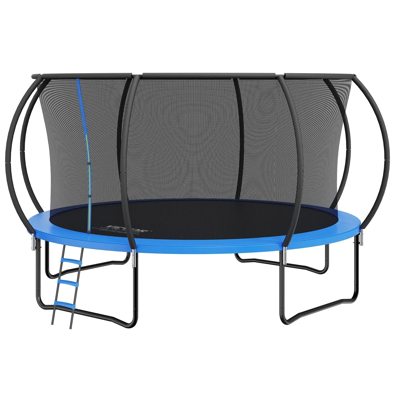 VEVOR 14FT Trampoline, 450 lbs Trampoline with Enclosure Net, Ladder, and Curved Pole, Heavy Duty Trampoline with Jumping Mat and Spring Cover Padding, Outdoor Recreational Trampolines for Kids Adults - Mekamart Australia