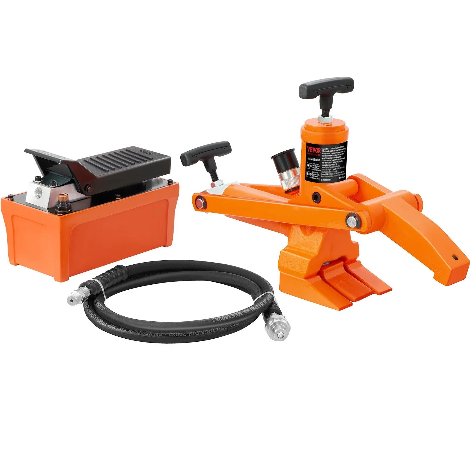 VEVOR Hydraulic Bead Breaker, 1000 PSI Tire Bead Breaker with Metal Foot Pump, Heavy-duty Steel Bead Breaker Tool for Tractors, Trucks, Buses, Lawn Mowers, ATVs - Mekamart Australia