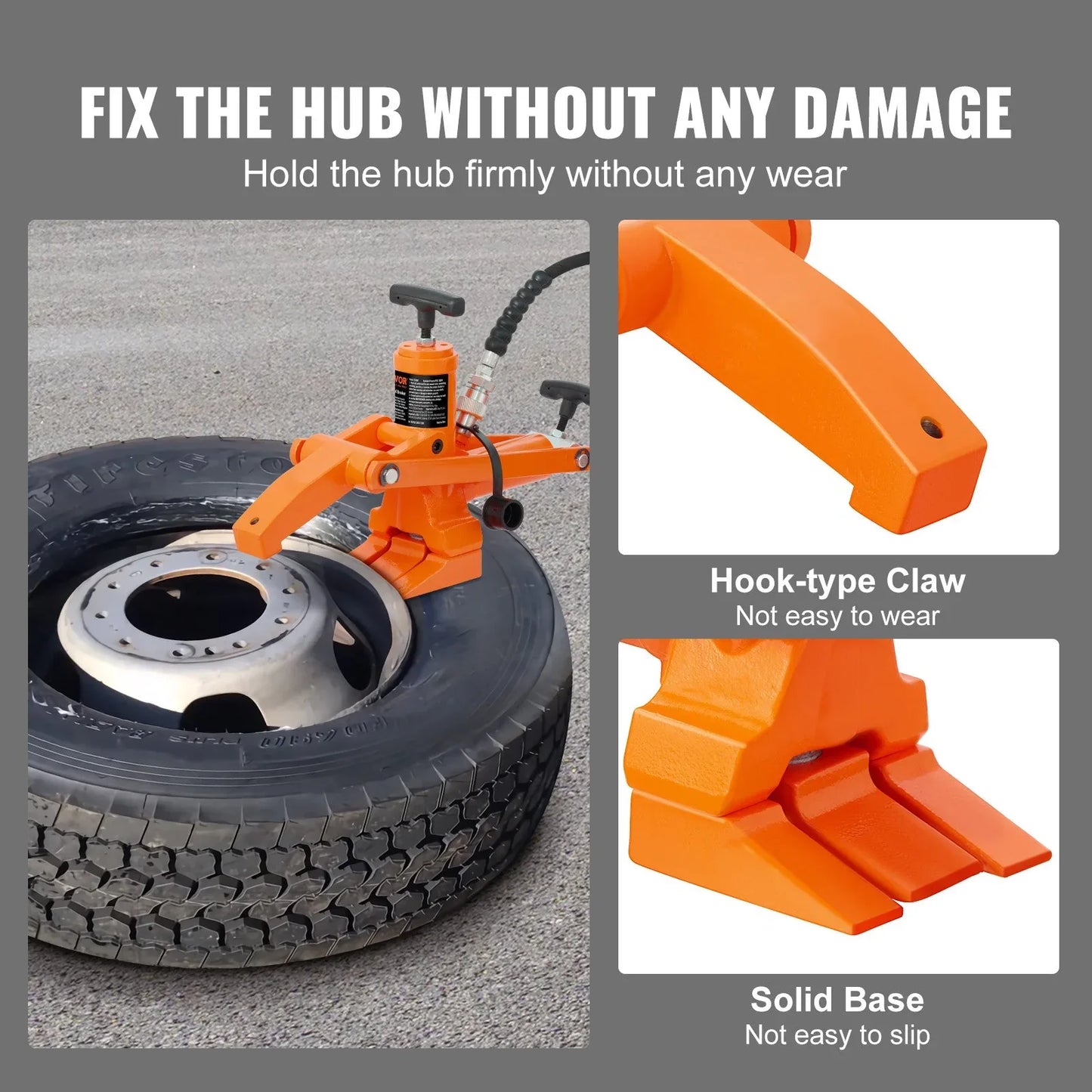VEVOR Hydraulic Bead Breaker, 1000 PSI Tire Bead Breaker with Metal Foot Pump, Heavy-duty Steel Bead Breaker Tool for Tractors, Trucks, Buses, Lawn Mowers, ATVs - Mekamart Australia