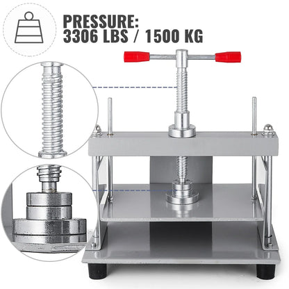 VEVOR Manual Paper Press Machine, 12x8.6 inch for A4 Sized Papers Flatting Machine, 10cm Thickness Steel Frame Manual Flat Paper Press Machine, Papermaking Book Press - Mekamart Australia