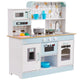 VEVOR Kitchen Playset Kids Pretend Cooking Play Toy 24 Piece Accessories White - Mekamart Australia