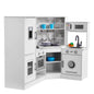 VEVOR Kitchen Playset Kids Pretend Cooking Play Toy 24 Piece Accessories White - Mekamart Australia
