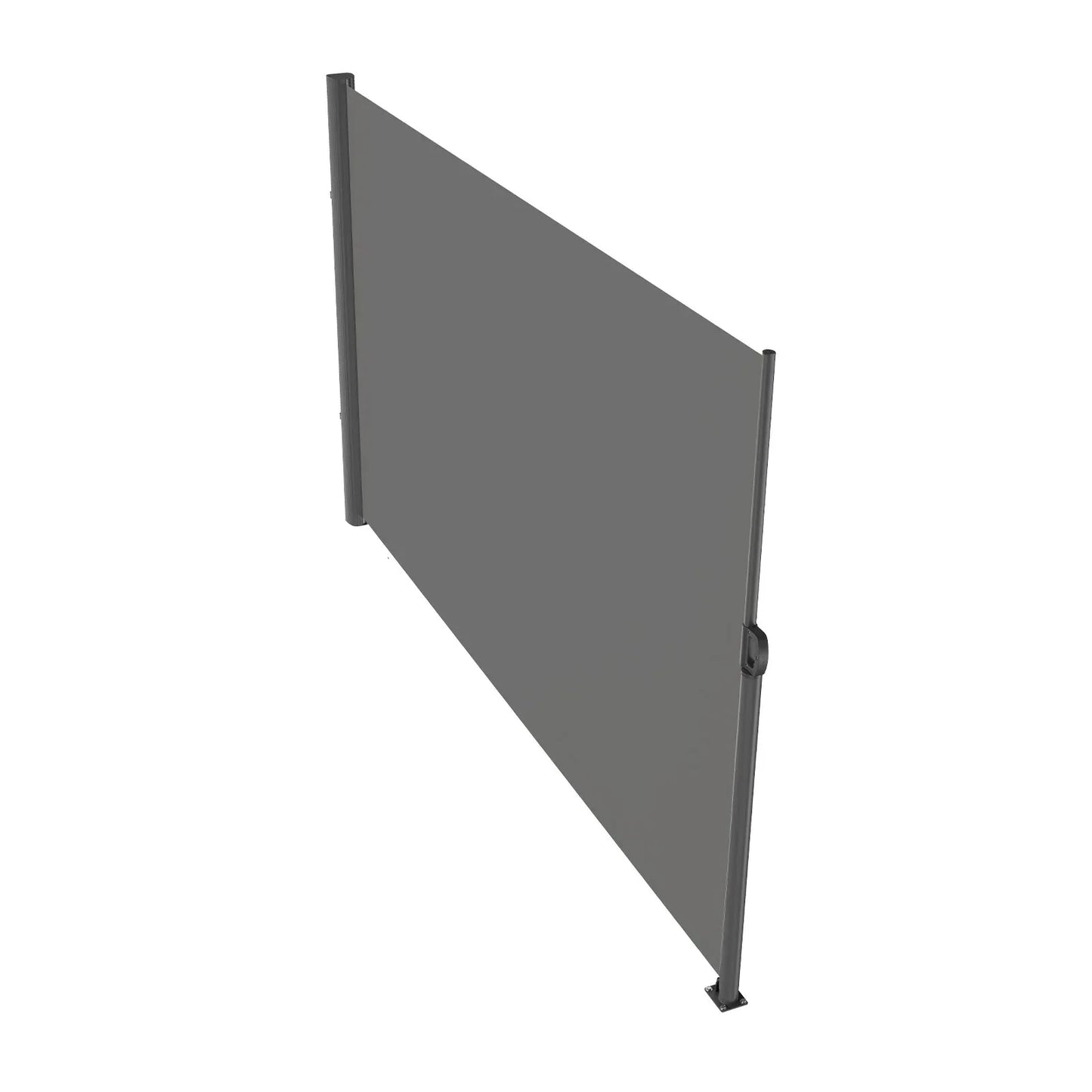VEVOR Retractable Side Awning, 160X300m Aluminum Outdoor Privacy Screen, 280g Polyester Water-proof Retractable Patio Screen, UV 30+ Room Divider Wind Screen for Patio, Backyard, Balcony, Gray - Mekamart Australia