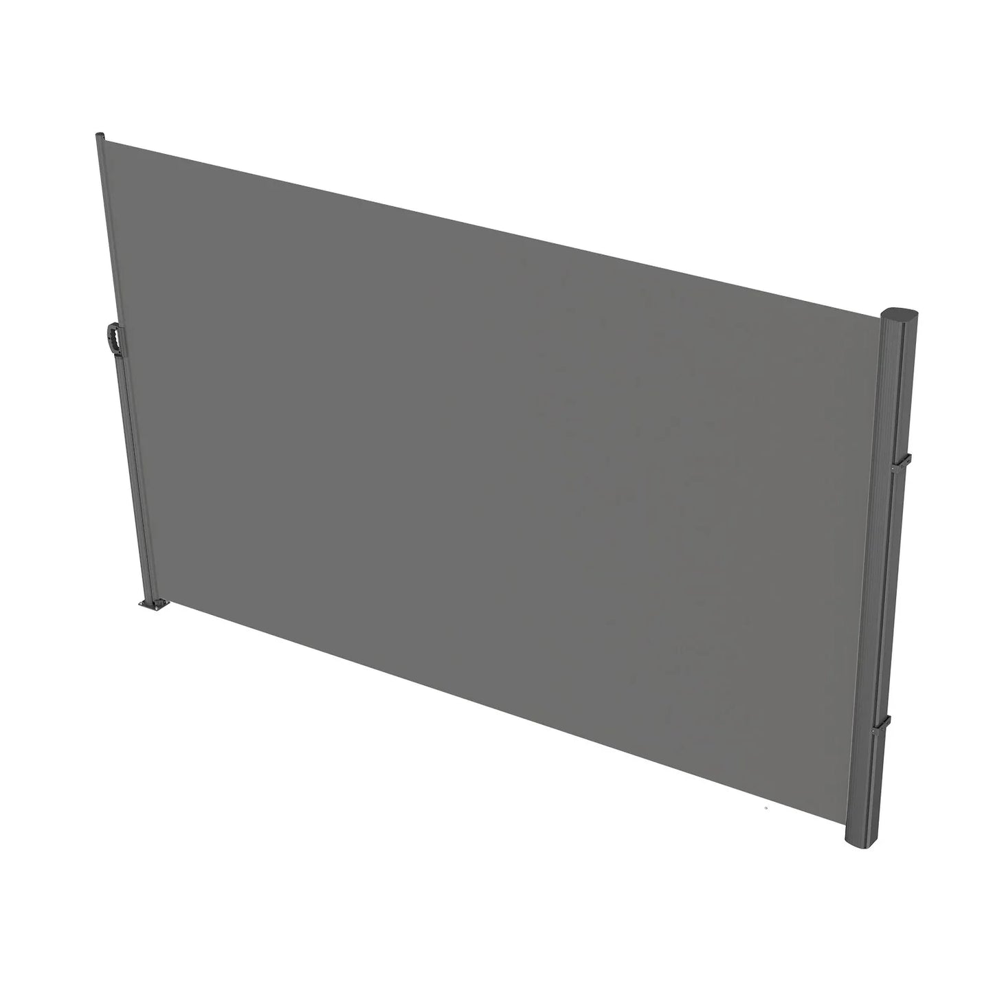 VEVOR Retractable Side Awning, 160X300m Aluminum Outdoor Privacy Screen, 280g Polyester Water-proof Retractable Patio Screen, UV 30+ Room Divider Wind Screen for Patio, Backyard, Balcony, Gray - Mekamart Australia
