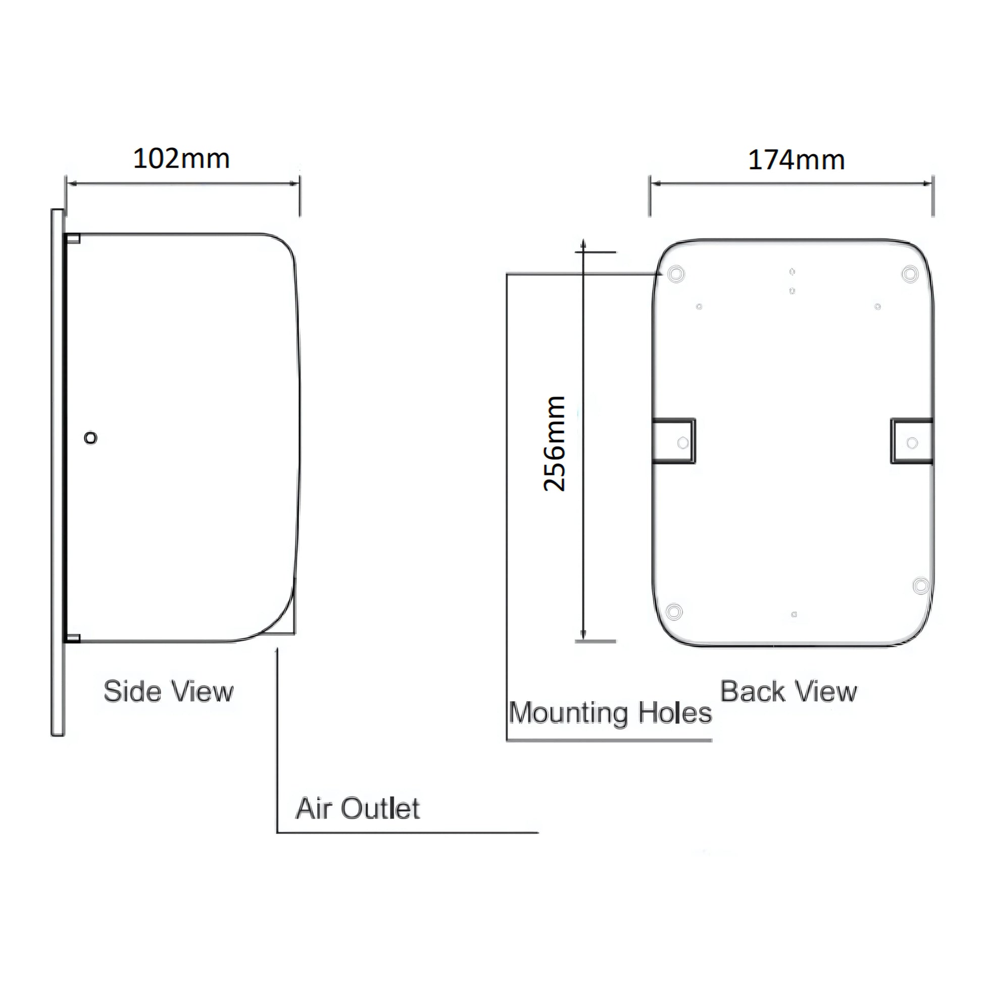 COMPACT Stainless Steel Hand Dryer 700W & 1000W - Mekamart Australia
