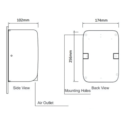 COMPACT Stainless Steel Hand Dryer 700W & 1000W - Mekamart Australia