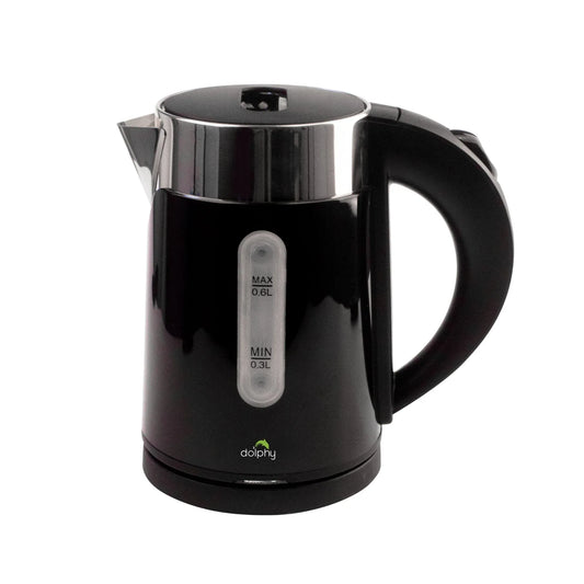 0.6L Stainless Steel Electric Kettle Black - Mekamart Australia