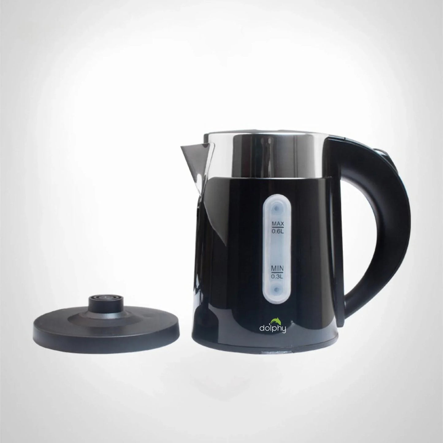0.6L Stainless Steel Electric Kettle Black - Mekamart Australia