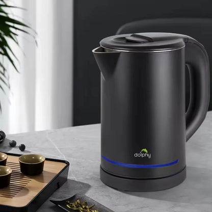 0.8L Electric Kettle Matt Black With Light Design - Mekamart Australia
