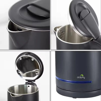 0.8L Electric Kettle Matt Black With Light Design - Mekamart Australia