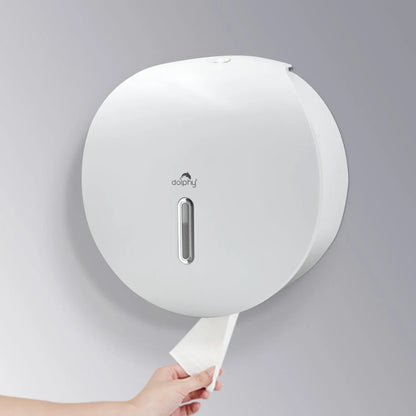 PLAZA Jumbo Toilet Roll Dispenser - White - Mekamart Australia