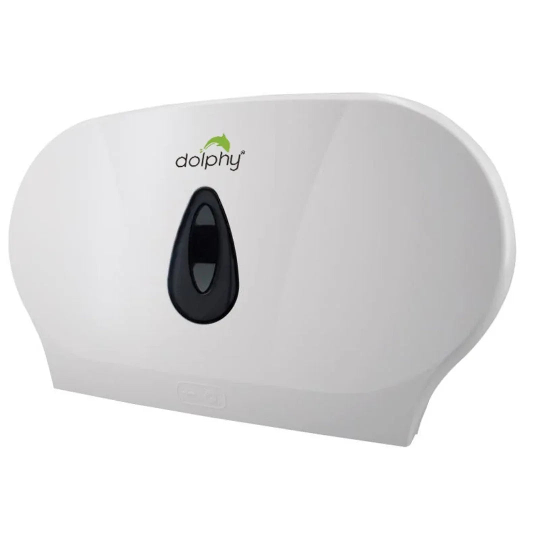 Twin Jumbo Toilet Roll Dispenser - White - Mekamart Australia