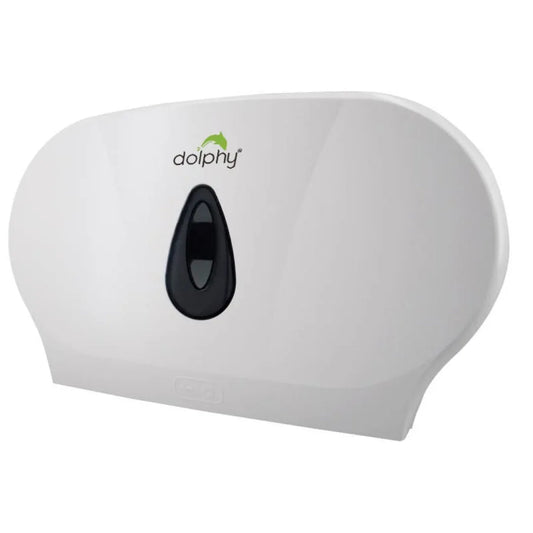 Twin Jumbo Toilet Roll Dispenser - White - Mekamart Australia