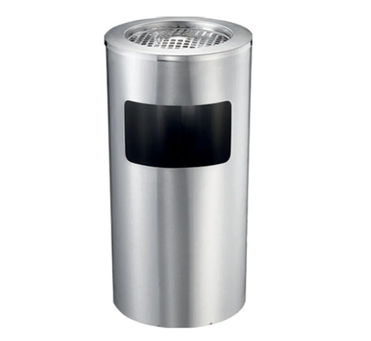 Stainless Steel Lobby Bin With Ashtray 10L - Mekamart Australia