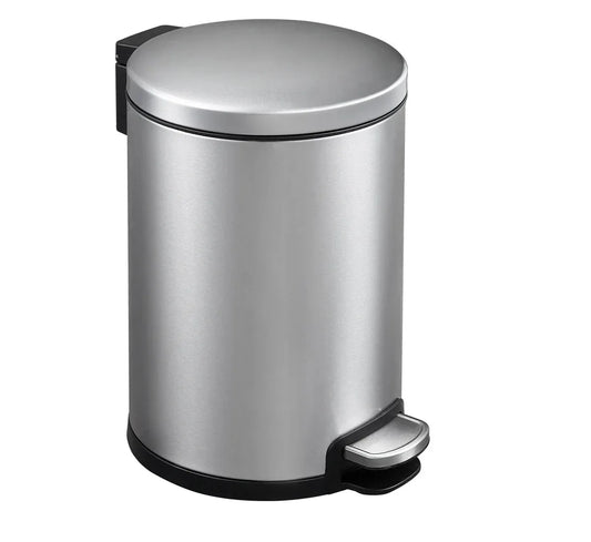 Round Soft Closing Stainless Steel PEDAL Bin - 6L - Mekamart Australia