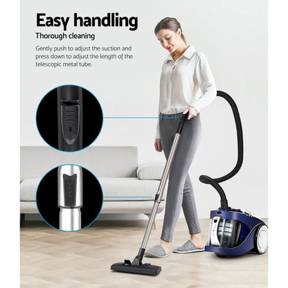 Devanti 2200W Bagless Vacuum Cleaner Blue - Mekamart Australia