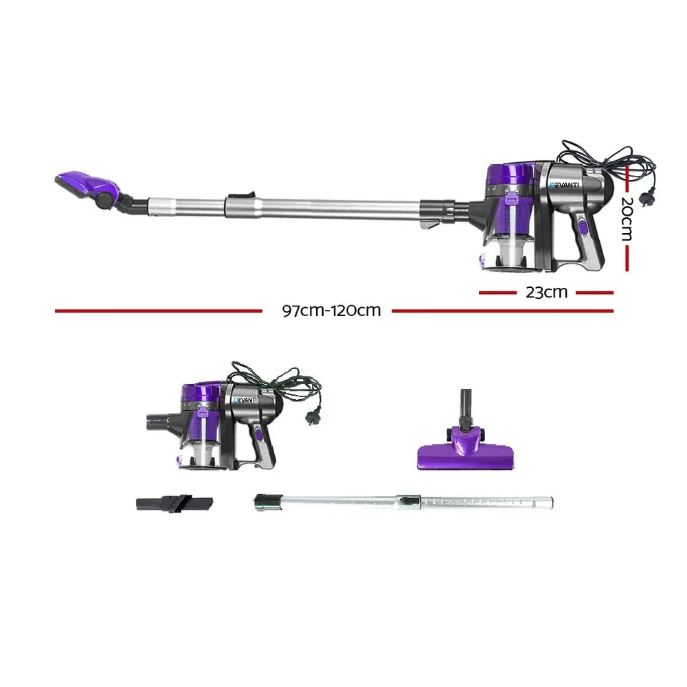 Devanti Stick Vacuum Cleaner Handheld Corded 450W Purple - Mekamart Australia
