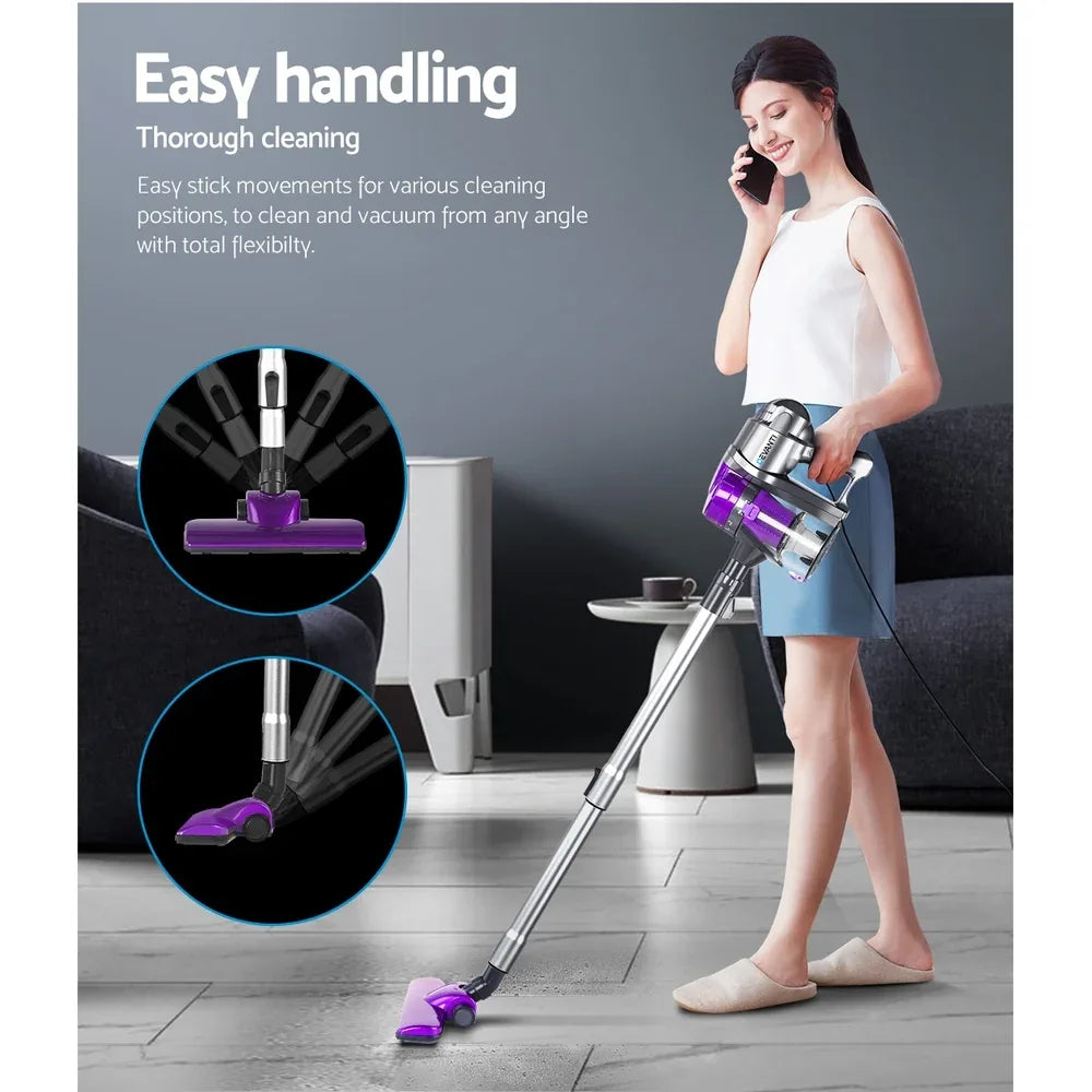 Devanti Stick Vacuum Cleaner Handheld Corded 450W Purple - Mekamart Australia