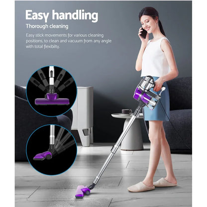 Devanti Stick Vacuum Cleaner Handheld Corded 450W Purple - Mekamart Australia