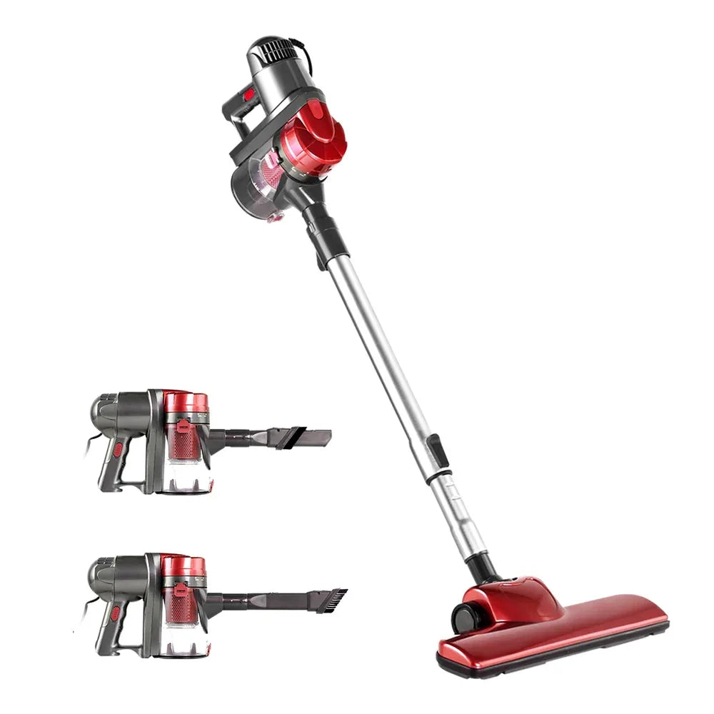 Devanti Stick Vacuum Cleaner Handheld Corded 450W Red - Mekamart Australia