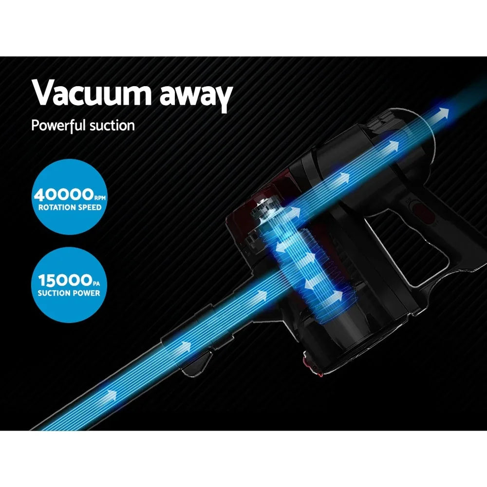 Devanti Stick Vacuum Cleaner Handheld Corded 450W Red - Mekamart Australia