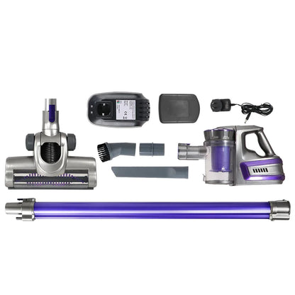 Devanti Stick Vacuum Cleaner Bagless Cordless 150W Purple - Mekamart Australia