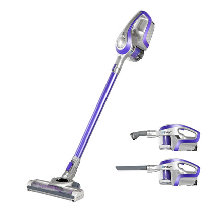 Devanti Stick Vacuum Cleaner Bagless Cordless 150W Purple - Mekamart Australia