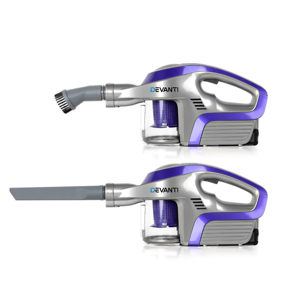 Devanti Stick Vacuum Cleaner Bagless Cordless 150W Purple - Mekamart Australia