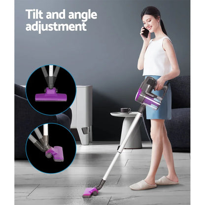Devanti Stick Vacuum Cleaner Bagless Corded 500W Purple - Mekamart Australia