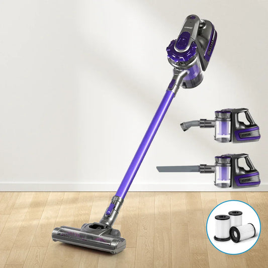 Devanti Stick Vacuum Cleaner Cordless HEPA Filter Purple - Mekamart Australia