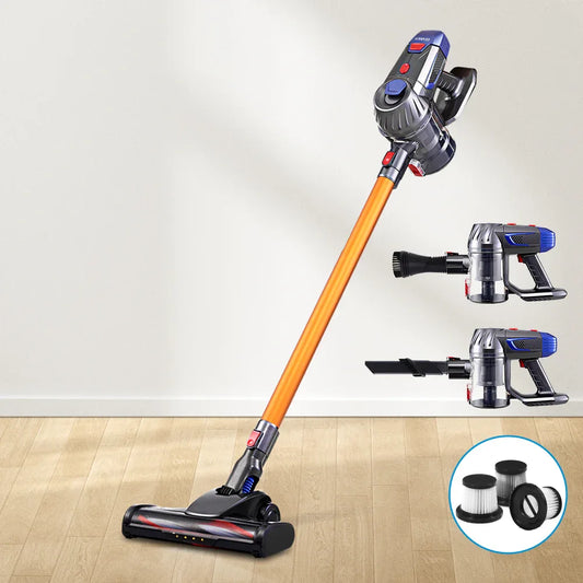 Devanti Stick Vacuum Cleaner Cordless HEPA Filter Gold 150W - Mekamart Australia