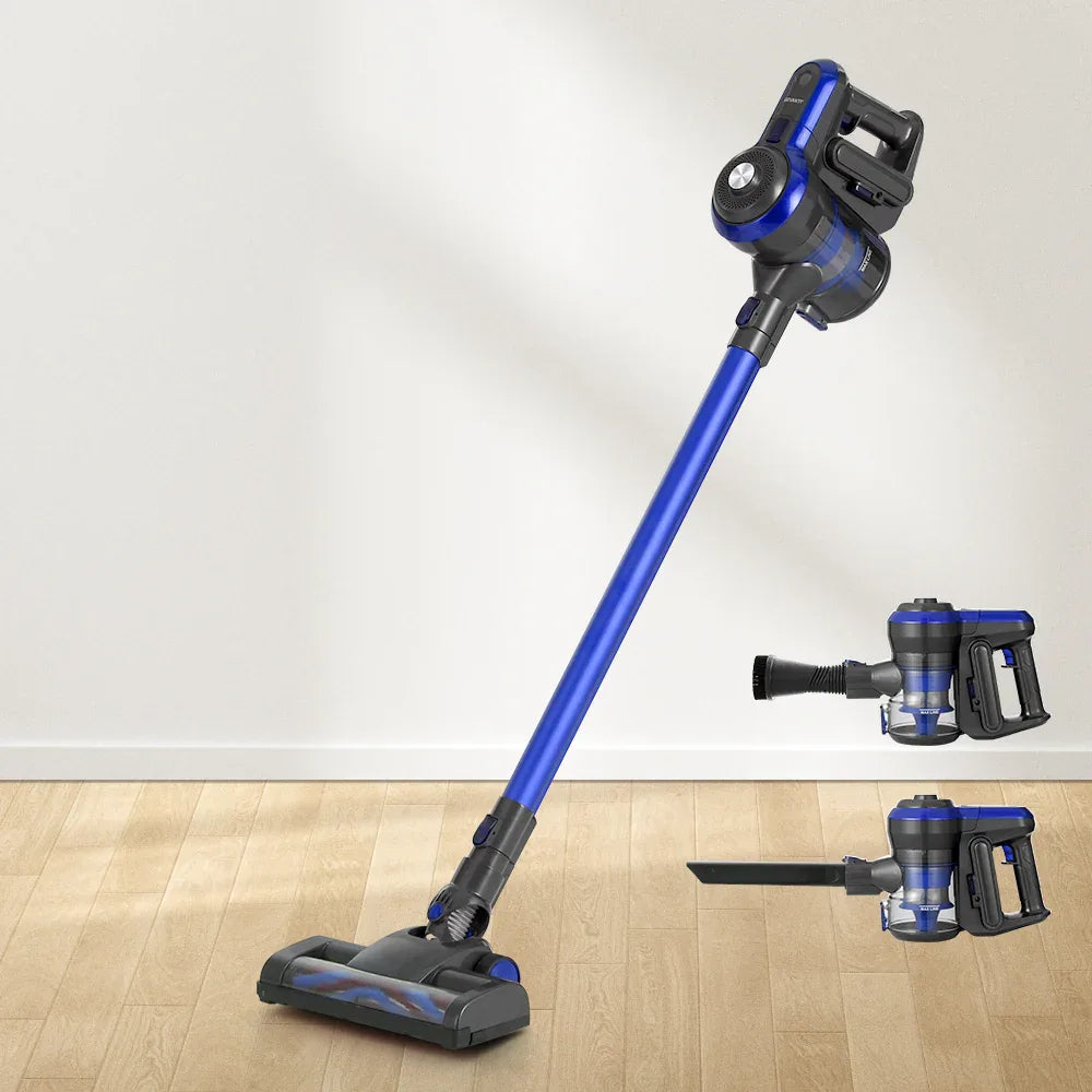 Devanti Stick Vacuum Cleaner Brushless Cordless 250W Blue - Mekamart Australia