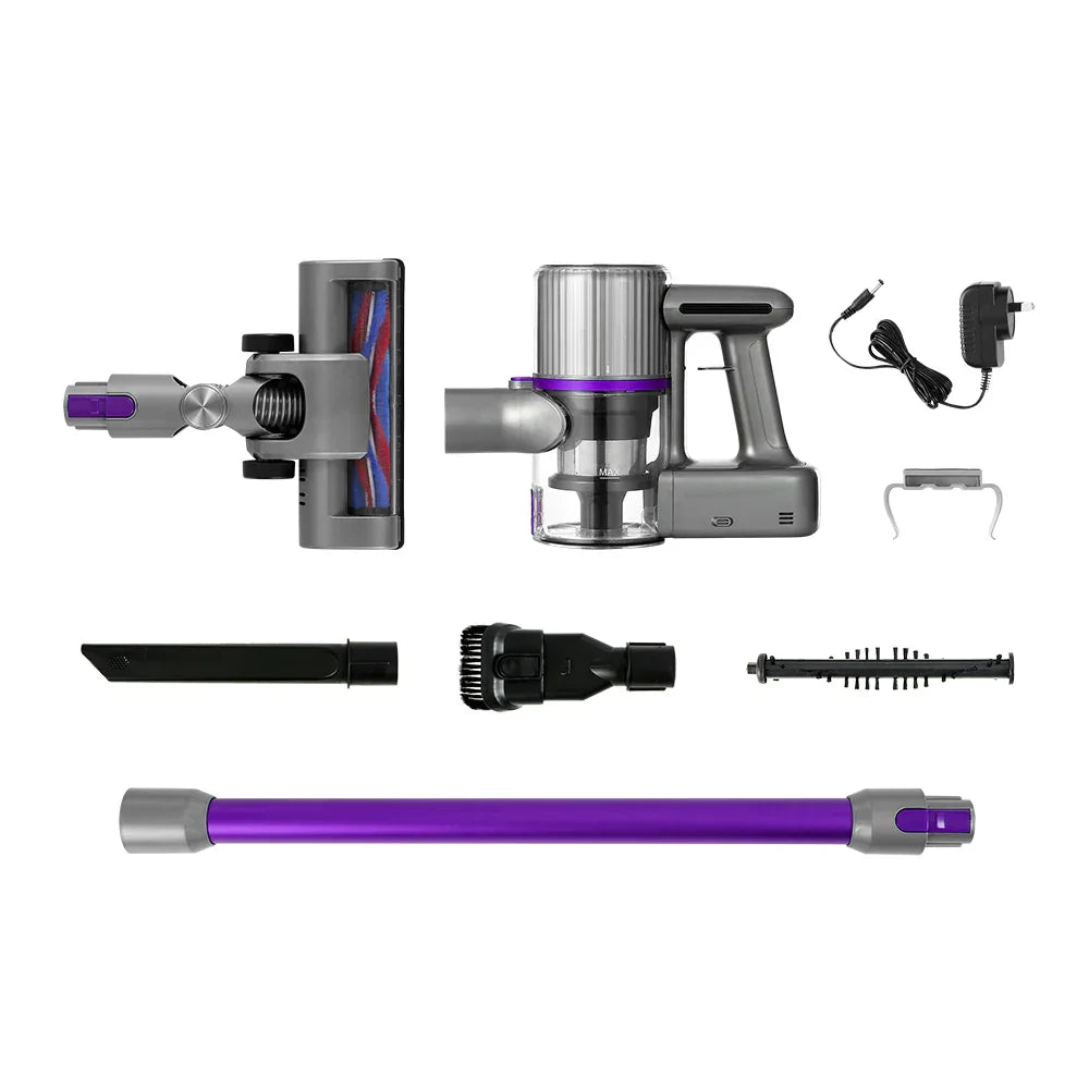 Devanti Stick Vacuum Cleaner Bagless Cordless 120W Purple - Mekamart Australia