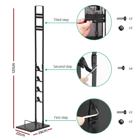 Artiss Freestanding Dyson Vacuum Cleaner Stand for V6 7 8 10 11 Black - Mekamart Australia