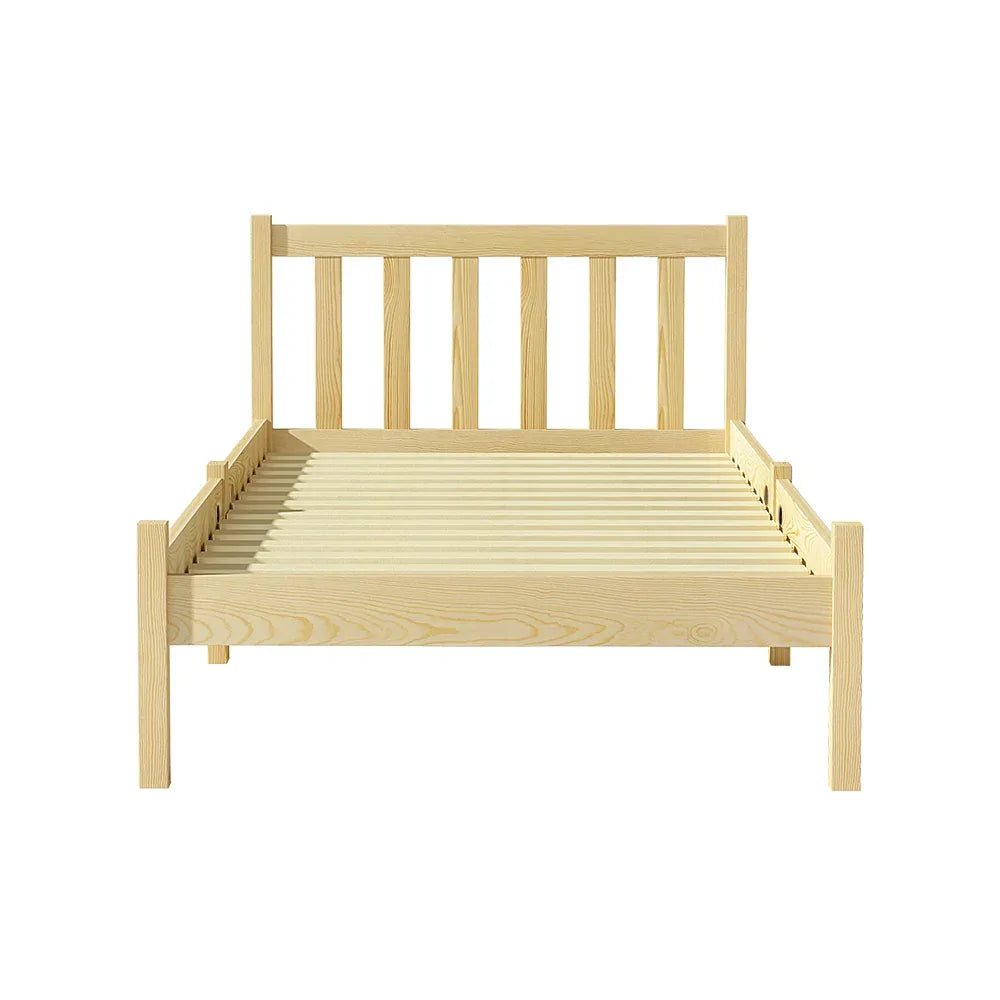Artiss Bed Frame Single Size Wooden Oak SOFIE - Mekamart Australia