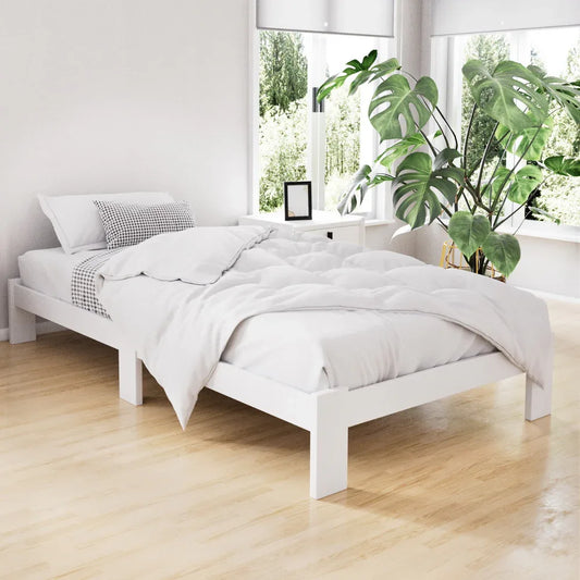 Artiss Bed Frame King Single Size Wooden White JADE - Mekamart Australia