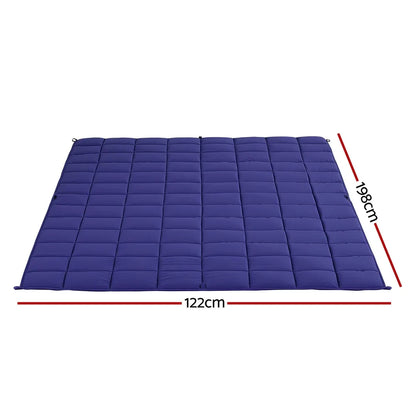 Giselle Bedding Weighted Blanket 6.8kg Kids Adults Heavy Gravity Relax Calm Blue - Mekamart Australia