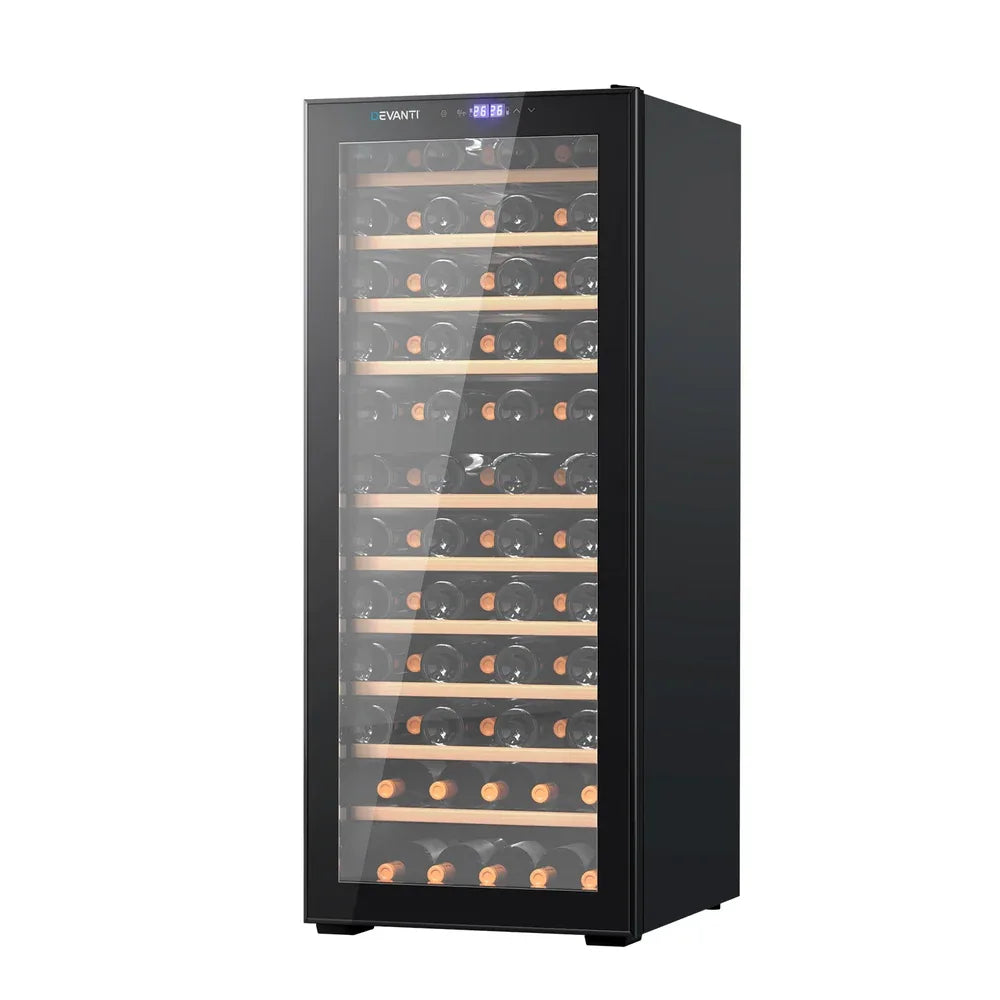 Devanti Wine Fridge Cooler Compressor Dual Zone 80 Bottles - Mekamart Australia