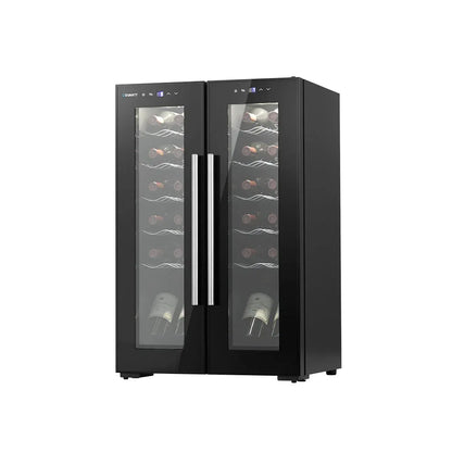 Devanti Wine Fridge Cooler Dual Zone 24 Bottles - Mekamart Australia