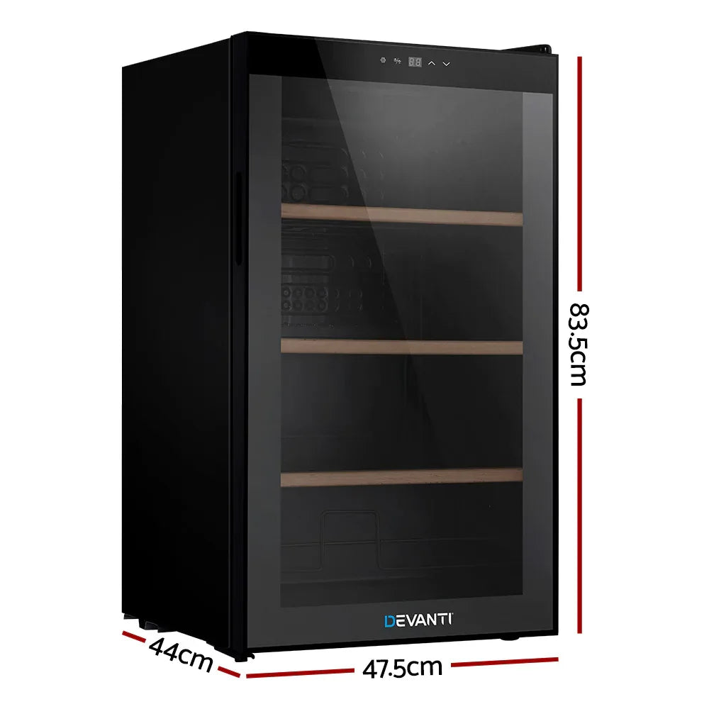 Devanti Wine Fridge Cooler 34 Bottles - Mekamart Australia