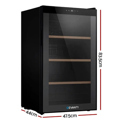 Devanti Wine Fridge Cooler 34 Bottles - Mekamart Australia