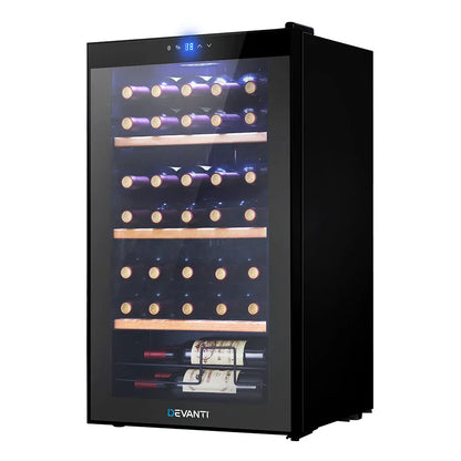 Devanti Wine Fridge Cooler 34 Bottles - Mekamart Australia
