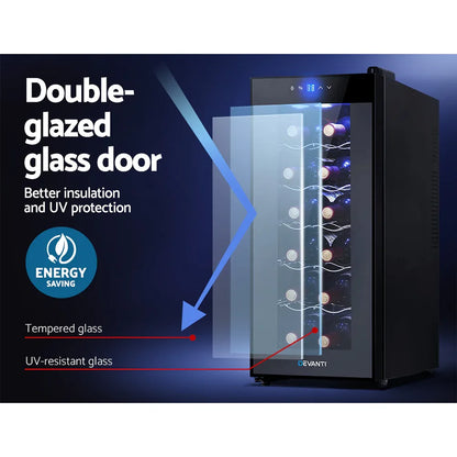 Devanti Wine Fridge Cooler 12 Bottles - Mekamart Australia