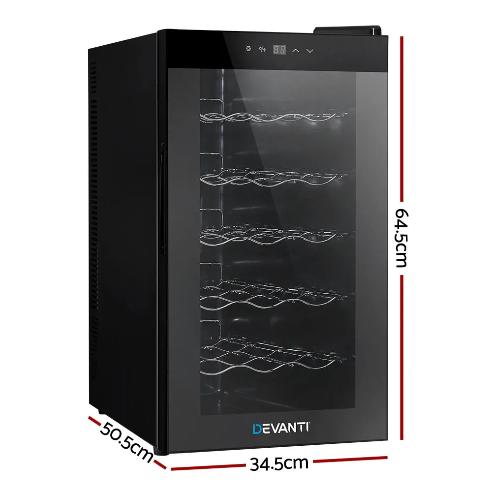 Devanti Wine Fridge Cooler 18 Bottles - Mekamart Australia