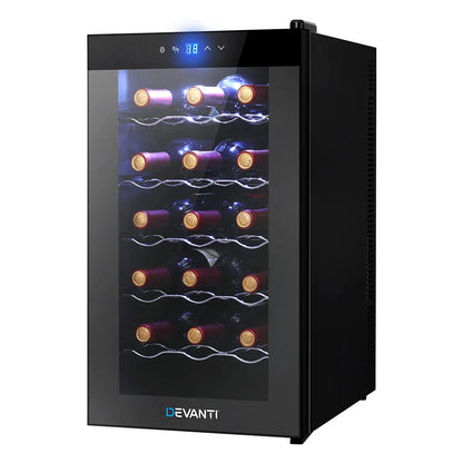 Devanti Wine Fridge Cooler 18 Bottles - Mekamart Australia