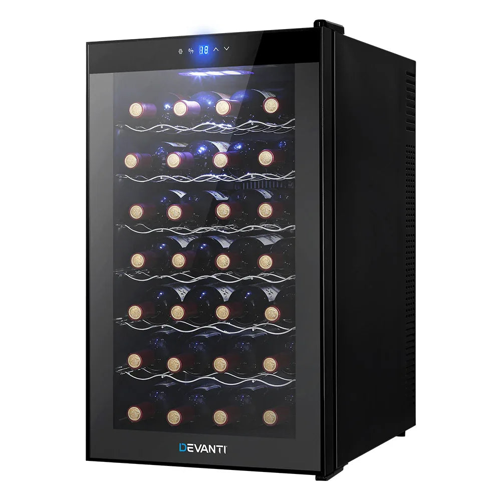 Devanti Wine Fridge Cooler 28 Bottles - Mekamart Australia