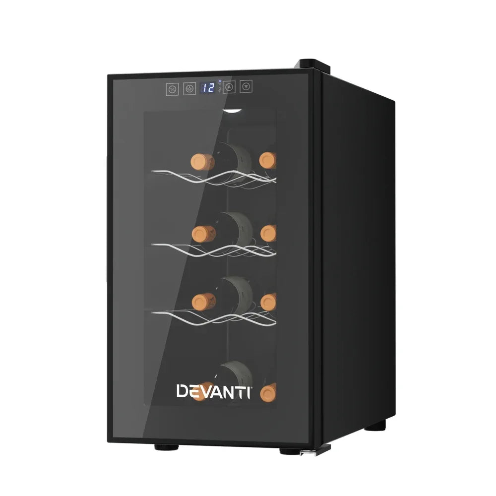 Devanti Wine Fridge Cooler 8 Bottles - Mekamart Australia